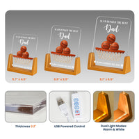 Basketball Dad Slam Dunked The Best Dad - Personalized Night Light