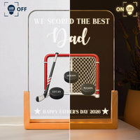 Hockey Dad We Scored The Best Dad Daddy - Personalized Night Light