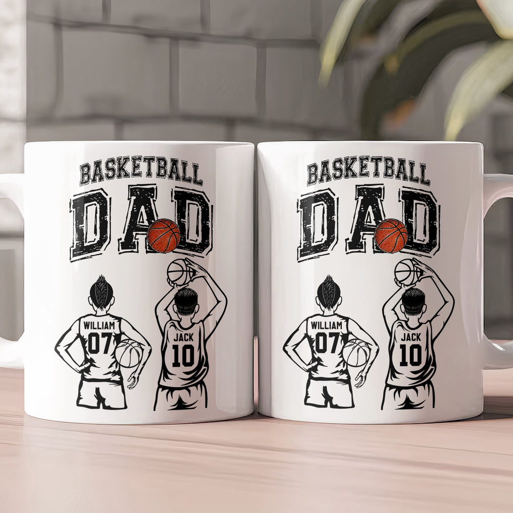 Father's Day Gifts, Basketball Dad, Daddy, Grandpa - Personalized Mug