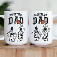 Father's Day Gifts, Basketball Dad, Daddy, Grandpa - Personalized Mug