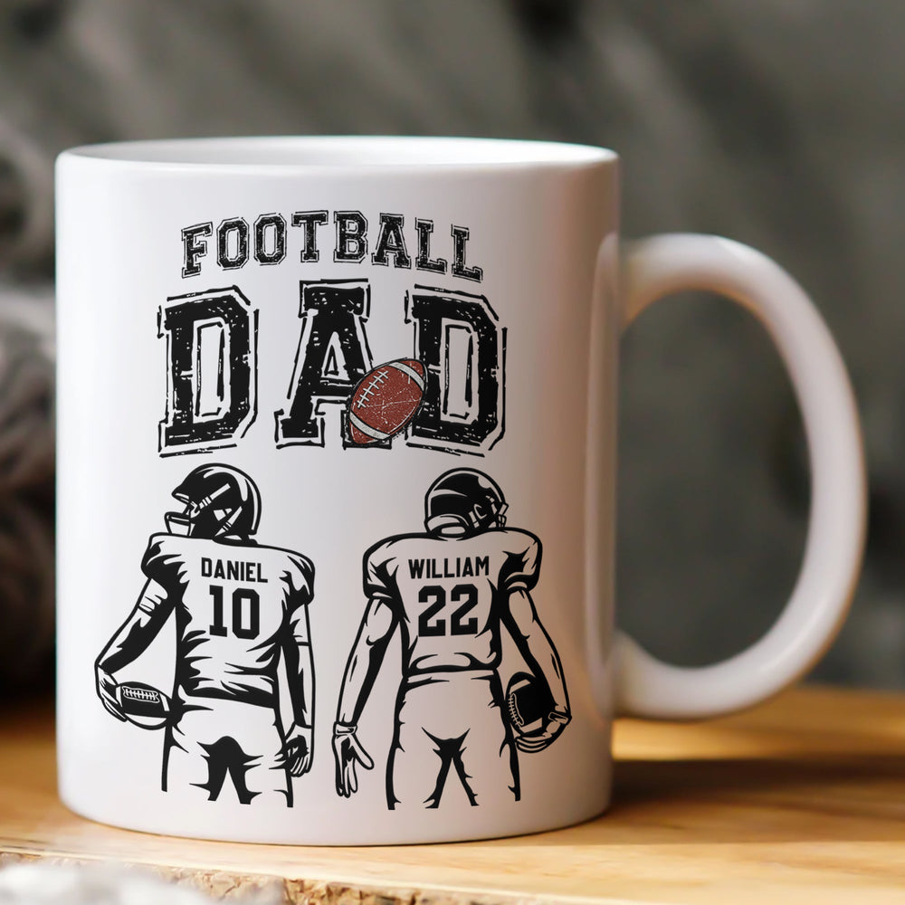 Father's Day Gifts, Football Dad, Daddy, Grandpa - Personalized Mug