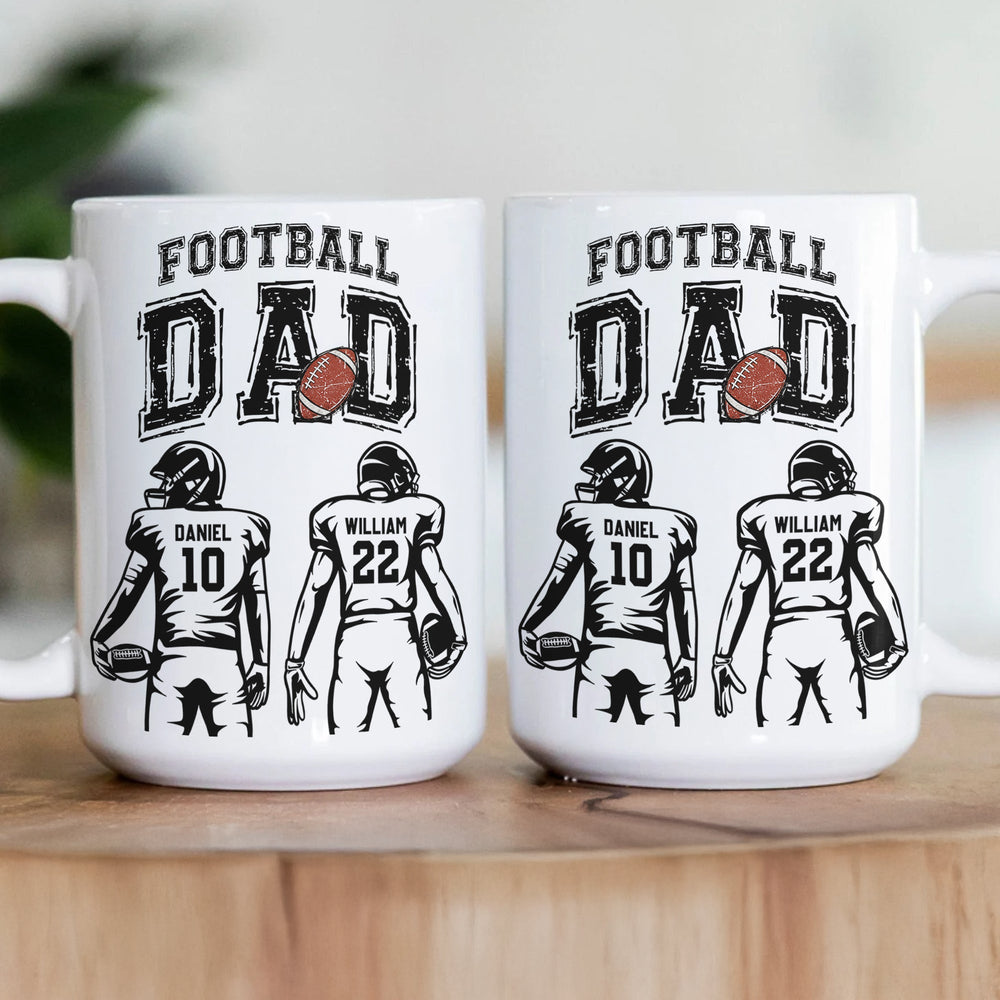 Father's Day Gifts, Football Dad, Daddy, Grandpa - Personalized Mug