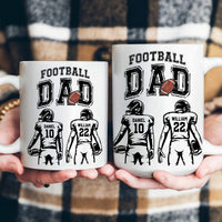 Father's Day Gifts, Football Dad, Daddy, Grandpa - Personalized Mug