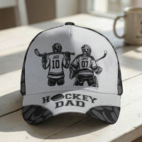 Father's Day Gifts, Hockey Dad, Grandpa - Personalized Cap | Cool Sports Gift For Hockey Lovers