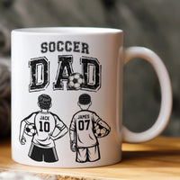Father's Day Gifts, Soccer Dad, Daddy, Grandpa - Personalized Mug