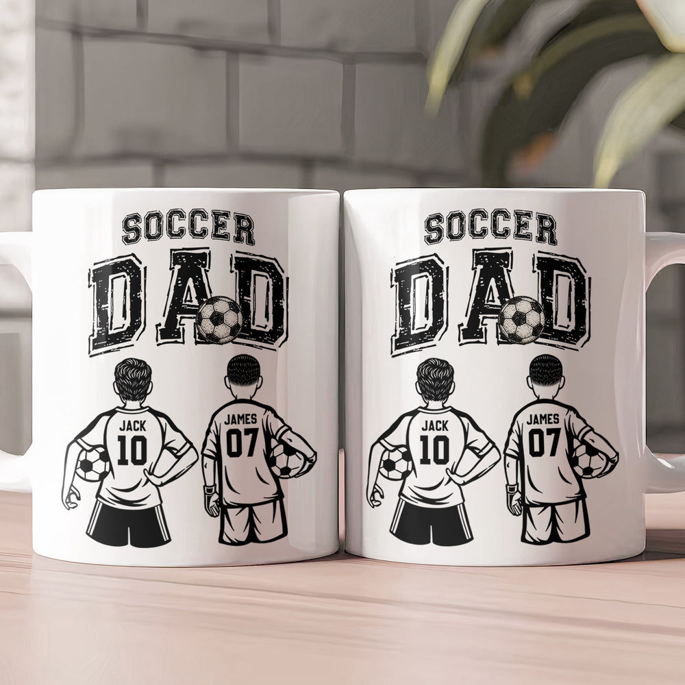 Father's Day Gifts, Soccer Dad, Daddy, Grandpa - Personalized Mug