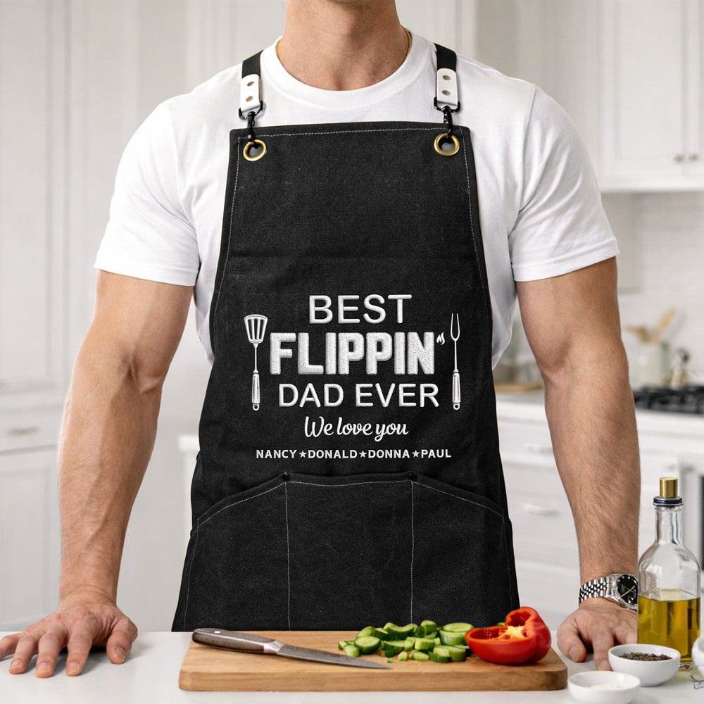 Father's Day Gifts, Best Flippin Dad Ever - Personalized Apron