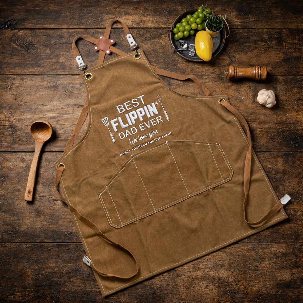 Father's Day Gifts, Best Flippin Dad Ever - Personalized Apron