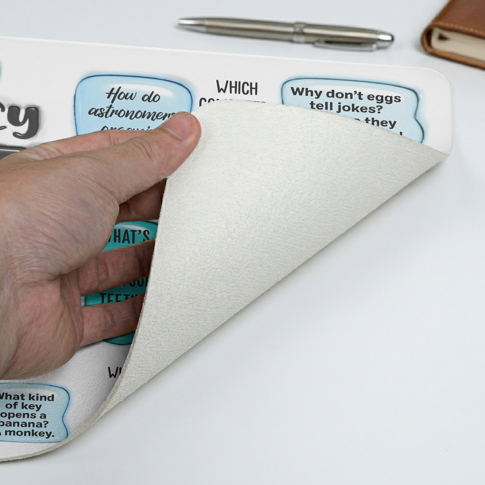 Father's Day Gifts, Emergency Dad Jokes - Personalized Desk Mat