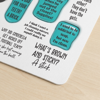 Father's Day Gifts, Emergency Dad Jokes - Personalized Desk Mat