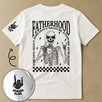 Fatherhood. Some Days I Rock It, Some Days It Rocks Me - Personalized Shirt | Funny Dad Life Gift