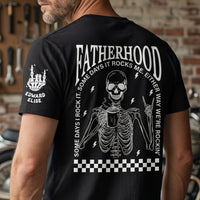 Fatherhood. Some Days I Rock It, Some Days It Rocks Me - Personalized Shirt | Funny Dad Life Gift