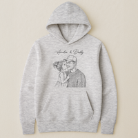 Father's Day Gift For Husband, Dad Custom Photo Sketch Line Art - Personalized Shirt