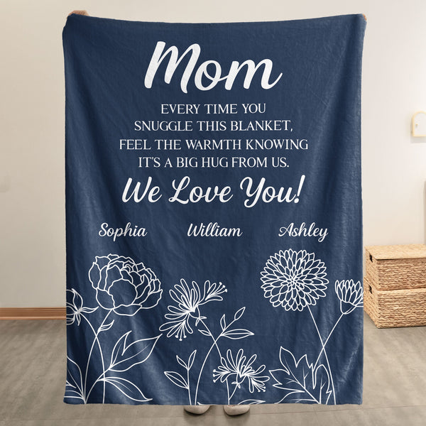 Feel The Warmth Knowing It's A Big Hug From Us - Personalized Blanket