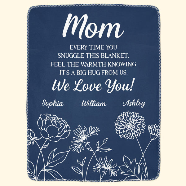 Feel The Warmth Knowing It's A Big Hug From Us - Personalized Blanket