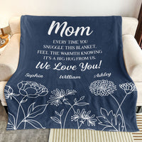 Feel The Warmth Knowing It's A Big Hug From Us - Personalized Blanket