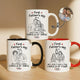 First Father's Day Gift Custom Photo Sketch Line Art - Personalized Mug