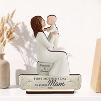 First Mother's Day Mom Grandma - Personalized Wooden Plaque