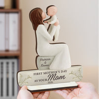 First Mother's Day Mom Grandma - Personalized Wooden Plaque