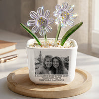 First My Daughter, Forever My Friend - Custom Vintage Photo For Daughter - Personalized Plant Pot