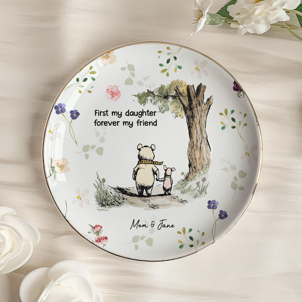 First My Daughter, Forever My Friend - Personalized Jewelry Dish