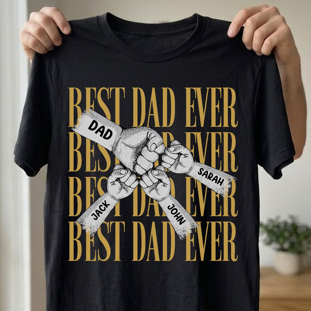 Fist Bump Daddy Grandpa - Personalized Shirt