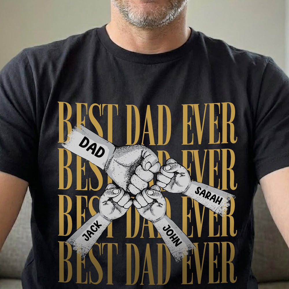 Fist Bump Daddy Grandpa - Personalized Shirt