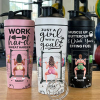 Personalized Gym Protein Shaker – Motivational Fitness Gift for Team or Her