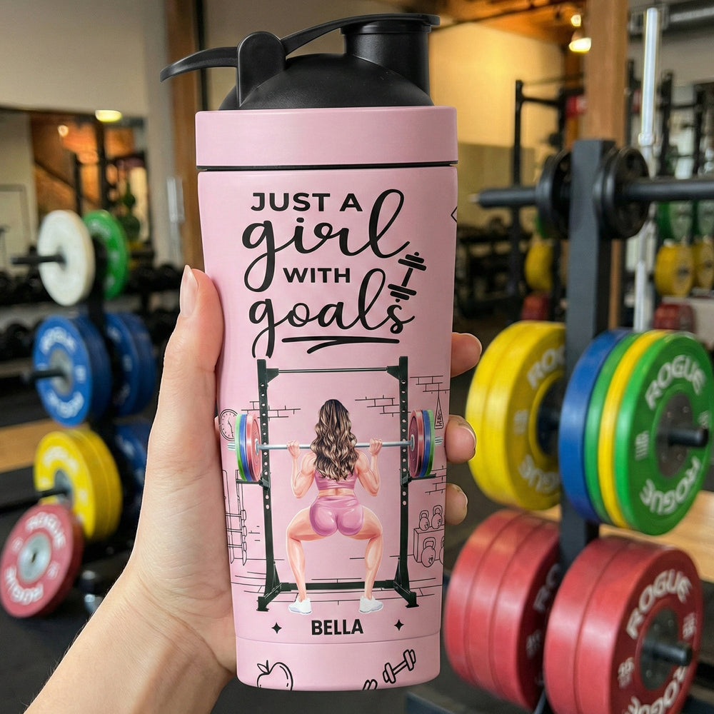 Personalized Gym Protein Shaker – Motivational Fitness Gift for Team or Her