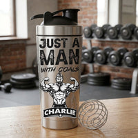 Personalized Gym Protein Shaker – Motivational Fitness Gift for Team, Men, Him or Trainer
