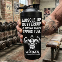 Personalized Gym Protein Shaker – Motivational Fitness Gift for Team, Men, Him or Trainer