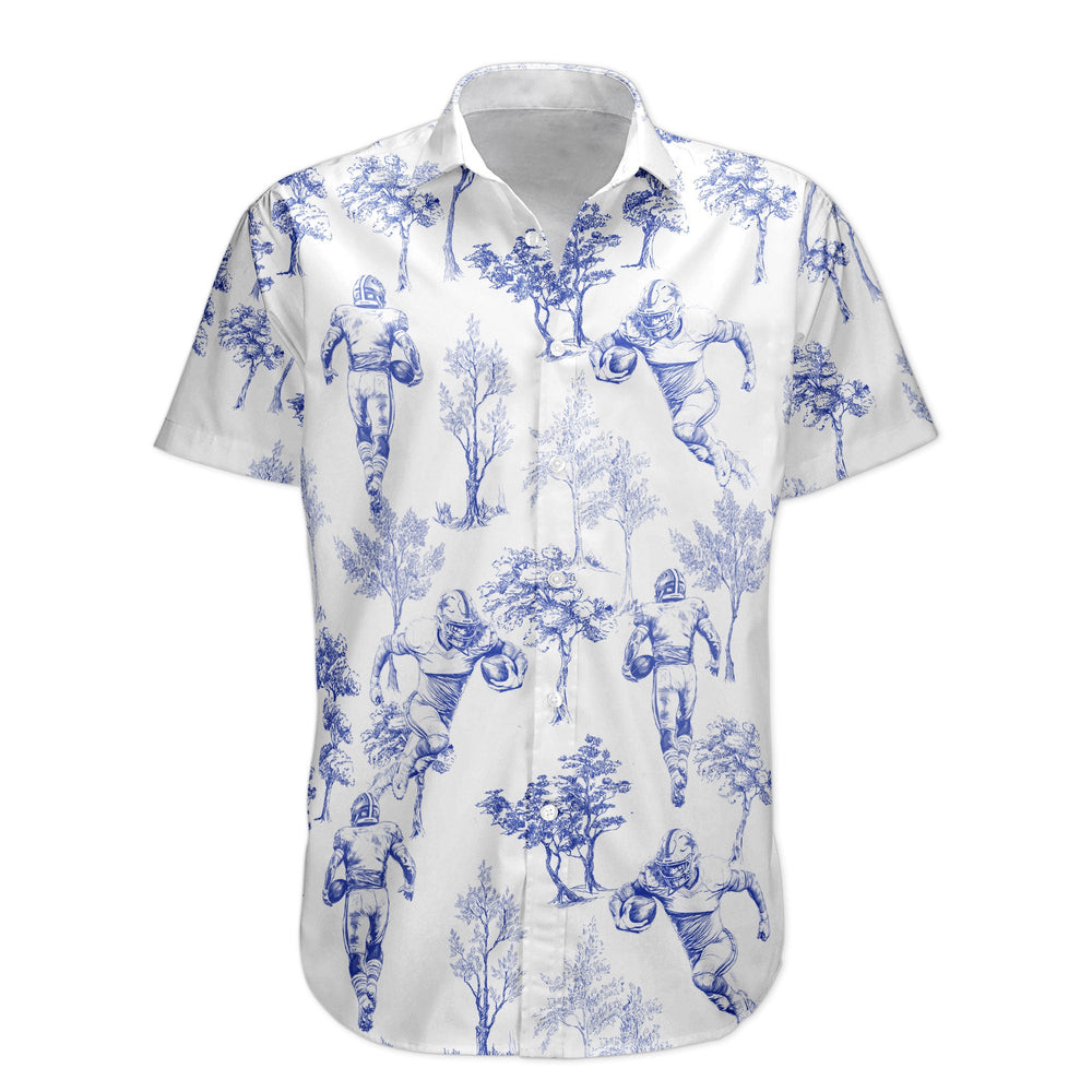 Football Baseball Basketball Soccer Fan Toile De Jouy - Personalized Hawaiian Shirt