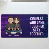 Forever In 2-Player Mode Gaming Couples - Personalized Desk Mat