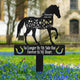 Forever In Our Hearts Horse Name Keepsake Memorial Stake - Personalized Garden Stake