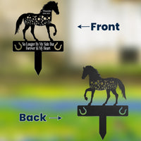 Forever In Our Hearts Horse Name Keepsake Memorial Stake - Personalized Garden Stake