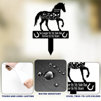 Forever In Our Hearts Horse Name Keepsake Memorial Stake - Personalized Garden Stake