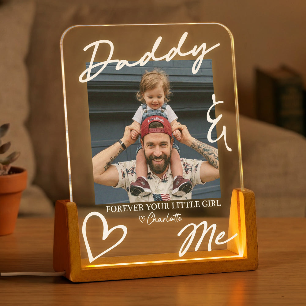 Father's Day Gifts, Forever Your Little Girl Father's Day Gift For Dad, Husband - Personalized Night Light