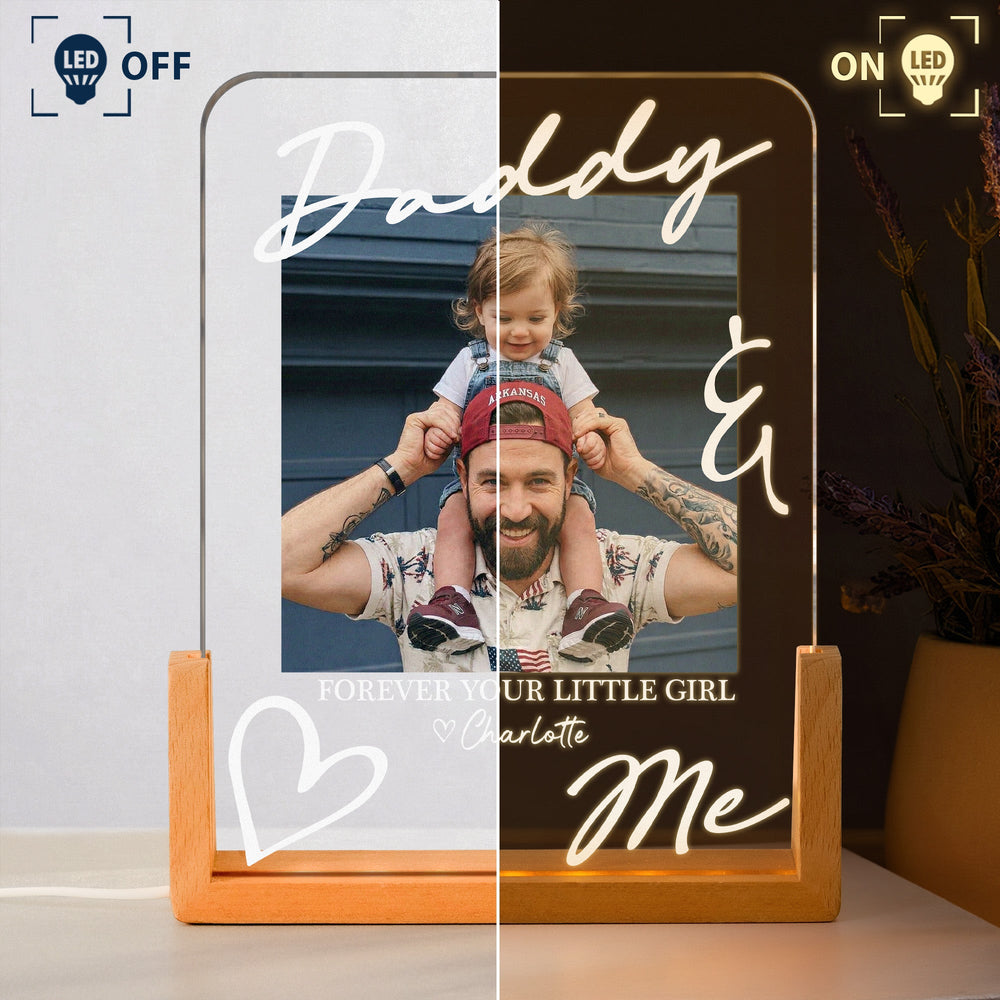 Father's Day Gifts, Forever Your Little Girl Father's Day Gift For Dad, Husband - Personalized Night Light