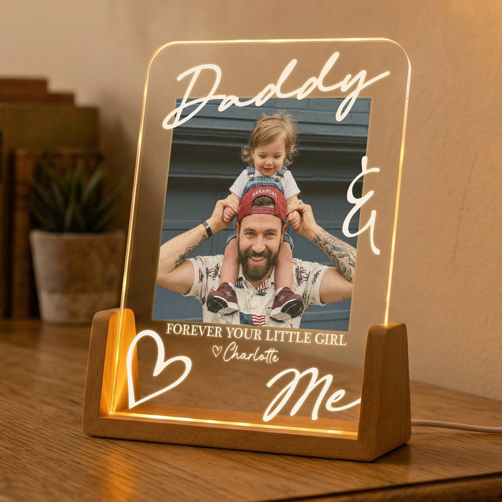 Father's Day Gifts, Forever Your Little Girl Father's Day Gift For Dad, Husband - Personalized Night Light