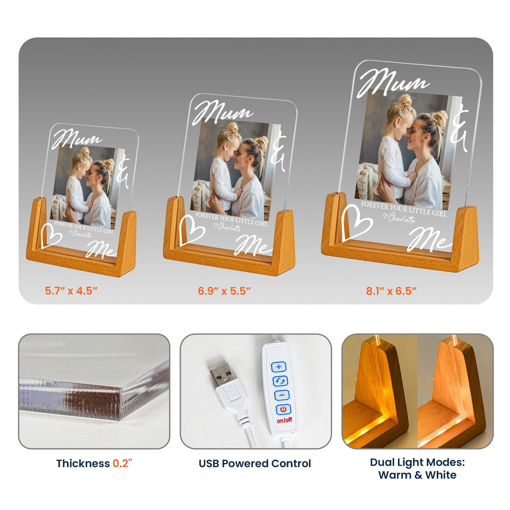 Forever Your Little Girl Mother's Day Gift For Mum, Mom, Wife - Personalized Night Light