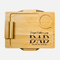Forget Father's Day We Love You Every Day - Personalized Wooden Couch Arm Table