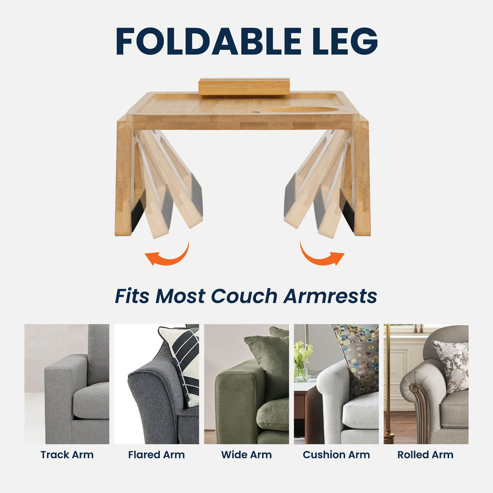 Forget Father's Day We Love You Every Day - Personalized Wooden Couch Arm Table