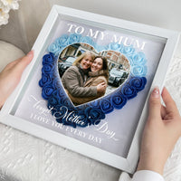 Forget Mother's Day I Love You Every Day - Personalized Flower Shadow Box With LED Light