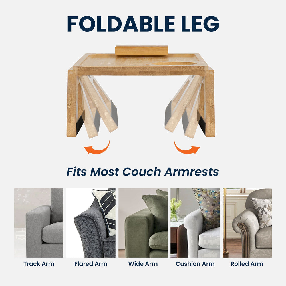 Forget Mother's Day We Woof You Every Day - Personalized Wooden Couch Arm Table