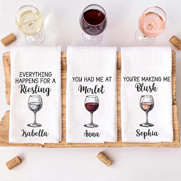 Personalized Funny Hit Me With Your Best Shot Alcohol Kitchen Towel
