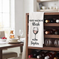 Funny Ahcohol, Wine Gift For Wine Lover, Cocktail Lover Hostess Gift, Girls Night Gift - Personalized Kitchen Towel