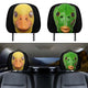 Custom Funny Animal Passengers Car Headrest Covers, Personalized Pet Auto Decor