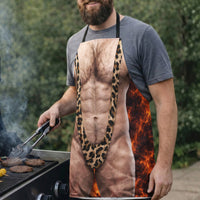 Funny 3D Muscle Apron - Gag BBQ & Grilling Gift for Husband, Men