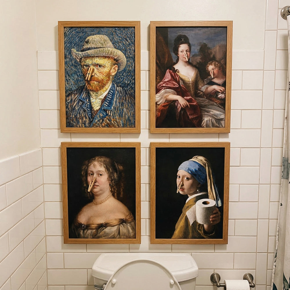 Funny Bathroom Wall Art Toilet Humour Gifts For Friends, Her, Him, Coworker - Personalized Poster