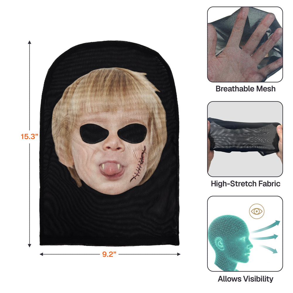 Custom Photo Balaclava Mask, Personalized Face Mask Funny Halloween Costume Headwear